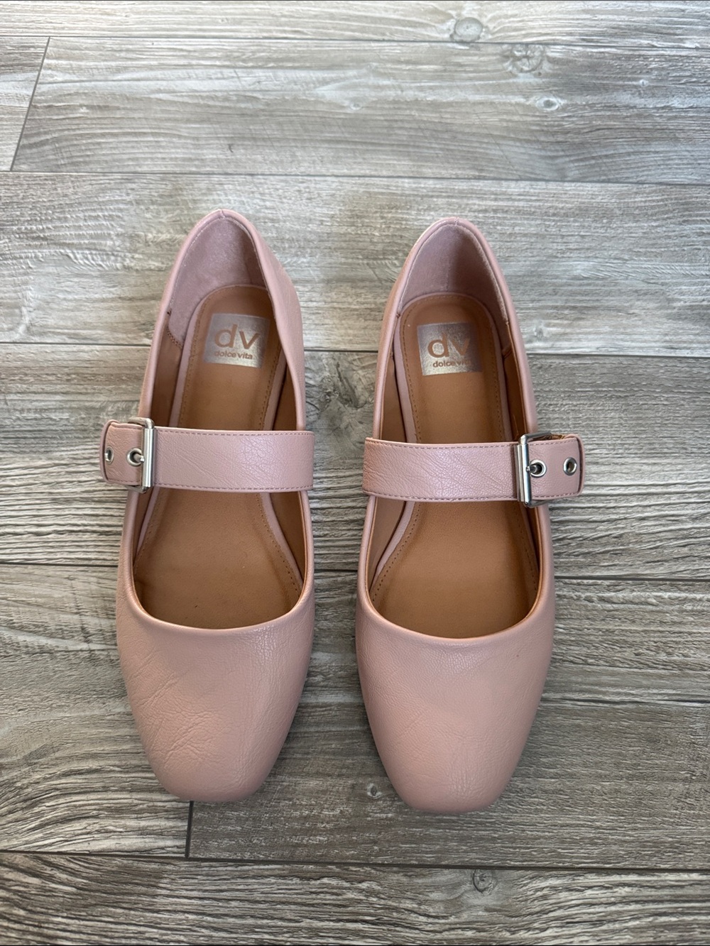 Dolce Vita Blush Pink Mary Jane Flats with Buckle Strap